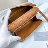 High Quality Dior Caro Bag Brown Supple Cannage Calfskin