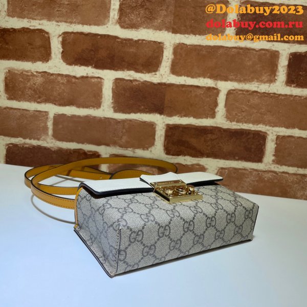 Gucci Replica 7 Star 652683 Padlock mini bag GG Supreme Cheap