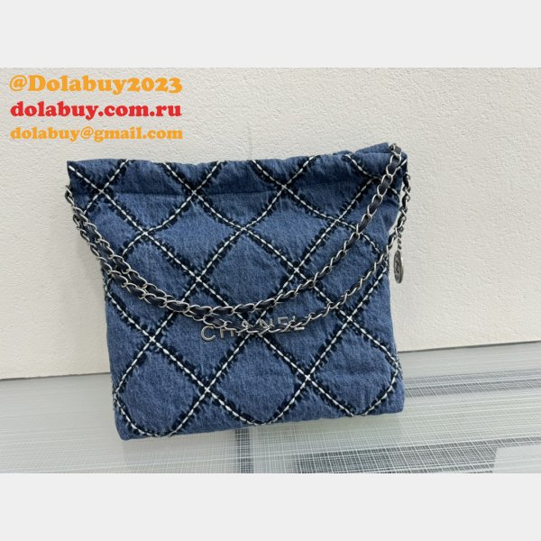 Top Quality CHANEL 22 denim bag AS3260