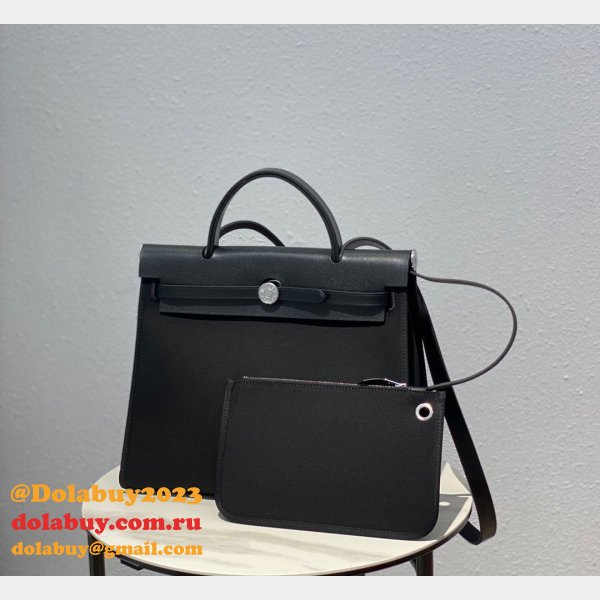 Best Replica Hermes Herbag Black Bags Top Quality Store