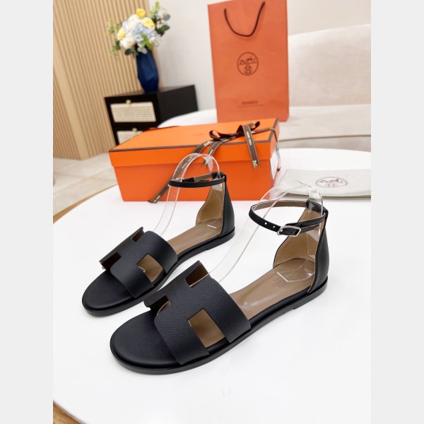 BEST HERMES SANTORINI EPSOM SANDALS 2024