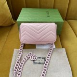 Knockoff Gucci GG Marmont matelassé leather super 699757 bag