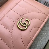 Gucci Wholesale 443127 Leather GG Marmont Card Case Luxury Bag