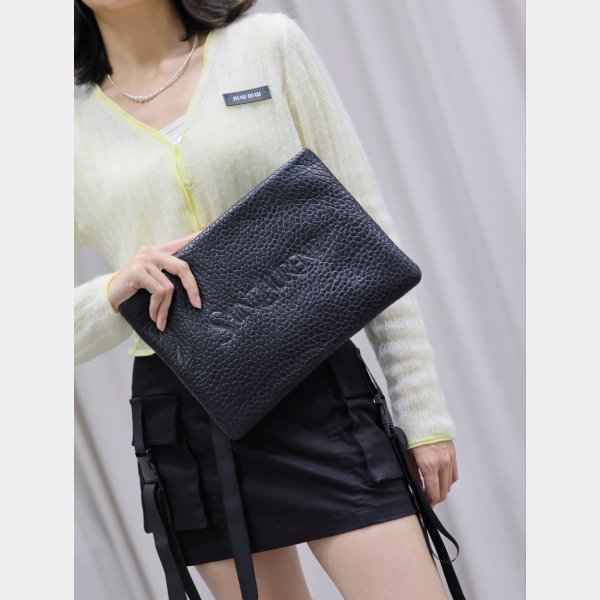 Knockoff YSL lambskin Y Fashion clutch 765025