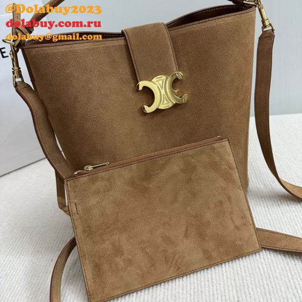 7 Star Celine Triomphe Louise Bucket Bag 116613