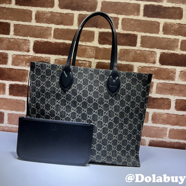 Ophidia GG 772184 Gucci Designer Knockoff Tote Black Fabric Bag