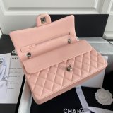 CC Best 25.5CM Classic Flap Bag Caviar Leather A01112 Pink