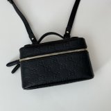 Replica Gucci GG Emblem Super Mini 1:1 Mirror 815949 Black Bag