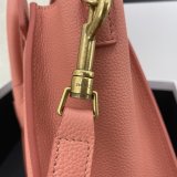 Replica Celine Pink Nano Luggage bag in drummed calfskin