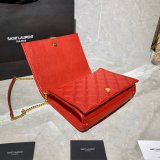 Replicas Saint Laurent Becky Large chain bag in quilted lambskin