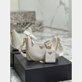 1:1 Clone Prada Replica Handbags Outlet Leather Hobo Re-Edition Online