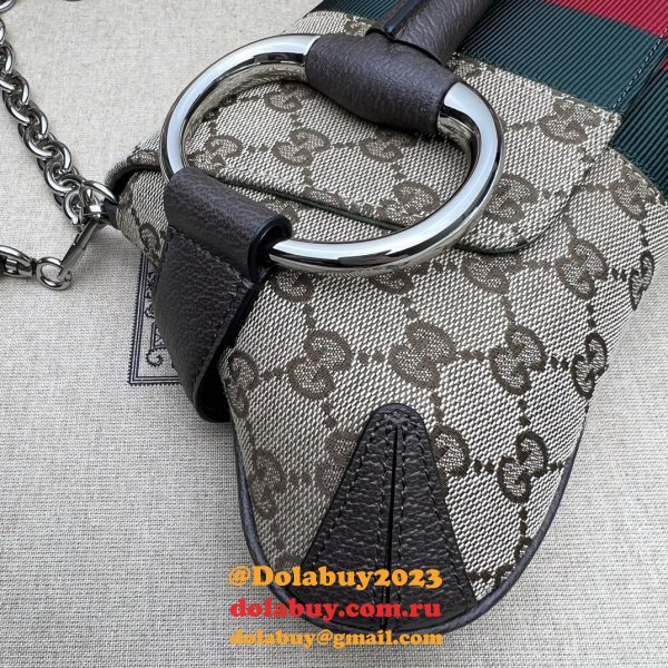 High Quality Gucci Horsebit Chain 764255 Shoulder Knockoff Bag Beige