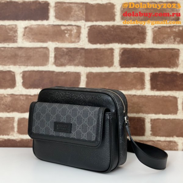 Men Gucci Replicas 795464 Small GG Crossbody 795464 Black Bag