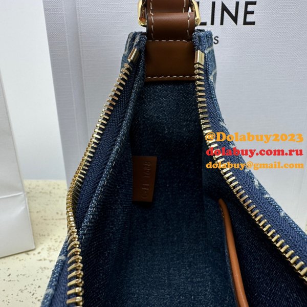 Celine Designer 1:1 Mirror Ava Denim 193952 Fake Bag