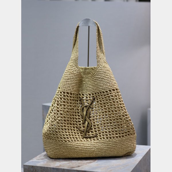 Top Quality YSL I CARE 698651 raffia weaving shopping Y bag