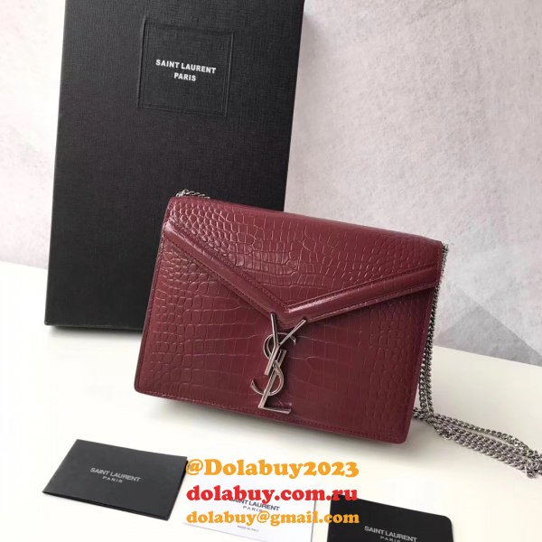 Saint Laurent AAA+ Replicas Shoulder 377057 Black/Red Bags