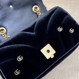 Affordable 446744 Black Marmont Top-Quality Fake Gucci Bags