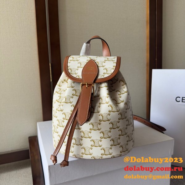 Backpack Celine Replica 197662 Folco Triomphe Canvas Bag