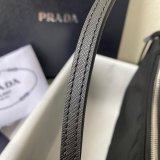 Prada Wholesale Zip Women's Hobo Black/Rose Bags Leather Handle