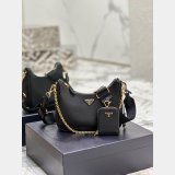 1:1 Clone Prada Replica Handbags Outlet Leather Hobo Re-Edition Online