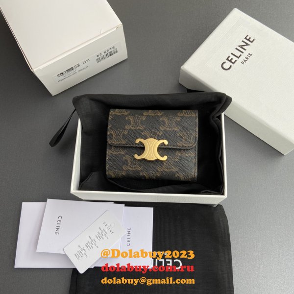 High Quality Fashion CELINE TRIOMPHE short wallet