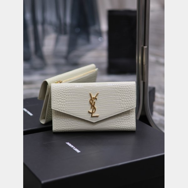 Designer YSL UPTOWN crocodile pattern 582124 CLUTCH