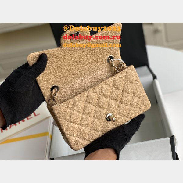 Best Chane Fake Caviar Calfskin Classic Flap Bag 1116 20CM