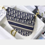 Replica Saddle Bag Blue Dior Oblique Jacquard