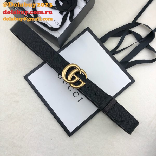 AAA+ Gucci 38mm Replica GG sliver/golden black Belt