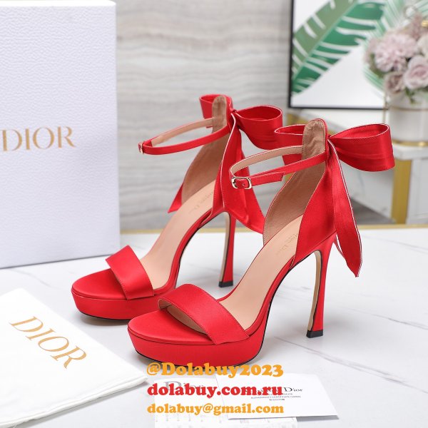 Duplicate Mlle Dior Heeled Sandal Top Quality