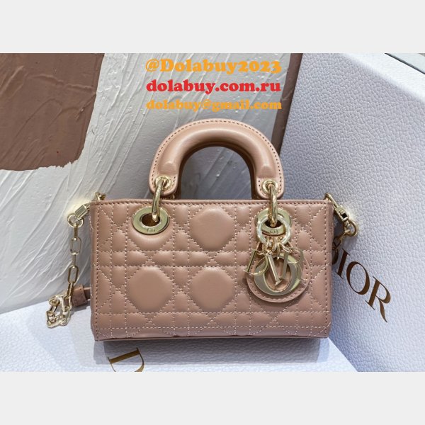 Designer Replica Dior D-joy 16CM Pink Bags For Sale