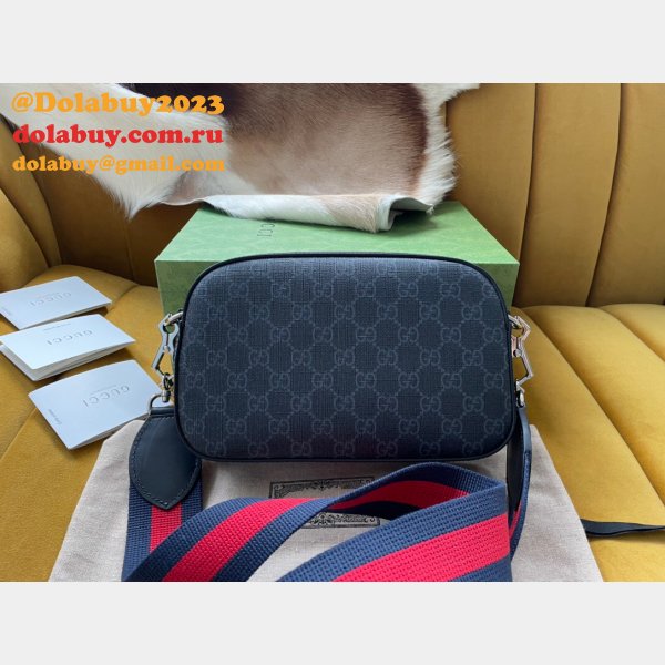 Knockoff Gucci GG Blue shoulder 574886 Messengers Mens bag