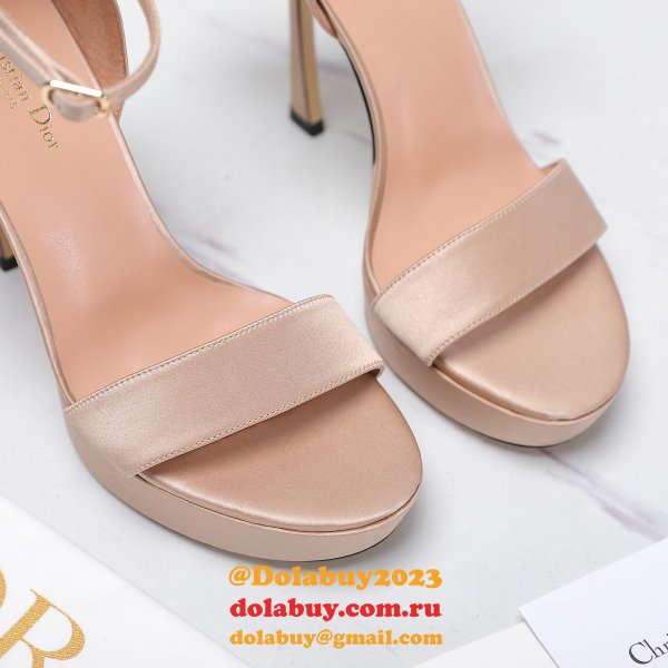 Duplicate Mlle Dior Heeled Sandal Top Quality