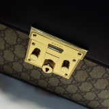 Gucci Replica 453188 GG Supreme Padlock Small Top Handle Bag