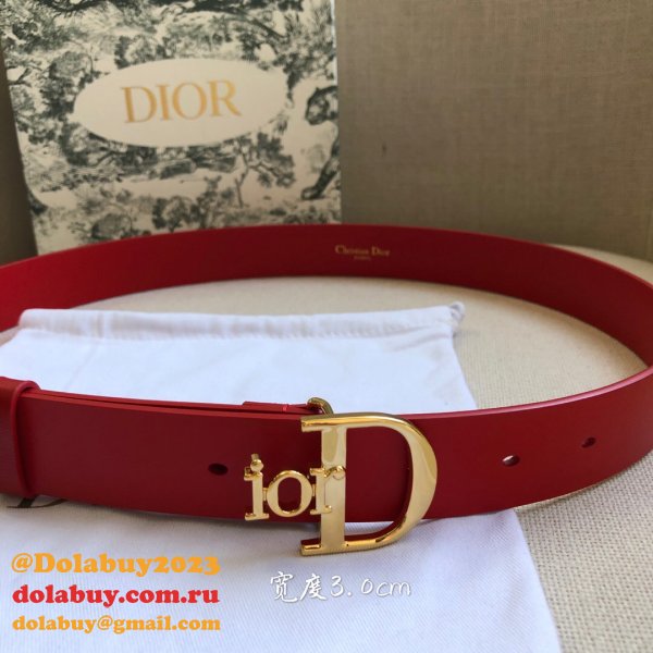 High Quality Christian Dior AAA Belts red/black/brown 30mm Cheap