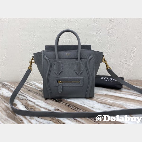 Celine Replica Luggage nano shopper handbag Shoulder Gray bag