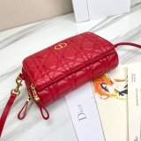 High Quality Dior Caro Bag Brown Supple Cannage Calfskin