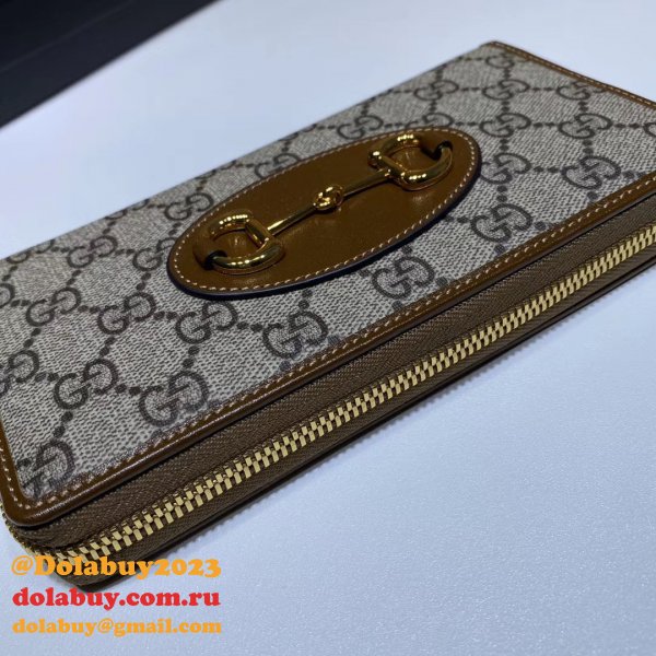 Best Gucci Replica 621889  1955 Horsebit zip around wallet