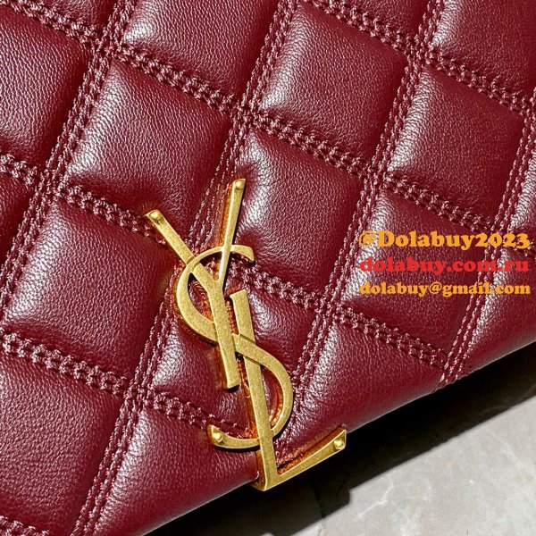 Replicas Saint Laurent Becky Large chain bag in quilted lambskin