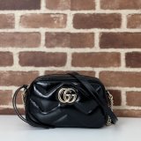 GG Marmont Gucci Duplicate Small Shoulder 802448 Black Bag