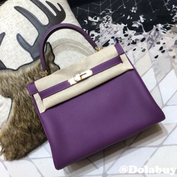 Hermes Kelly 32cm Togo leather Purple