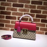 Gucci Replica 453188 GG Supreme Padlock Small Top Handle Bag