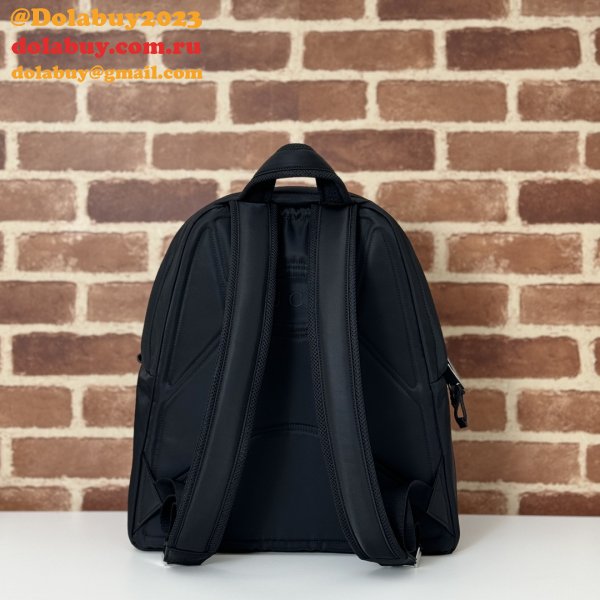 Medium Gucci Backpack Mens with GG Logo 800265 Black Replica Bags