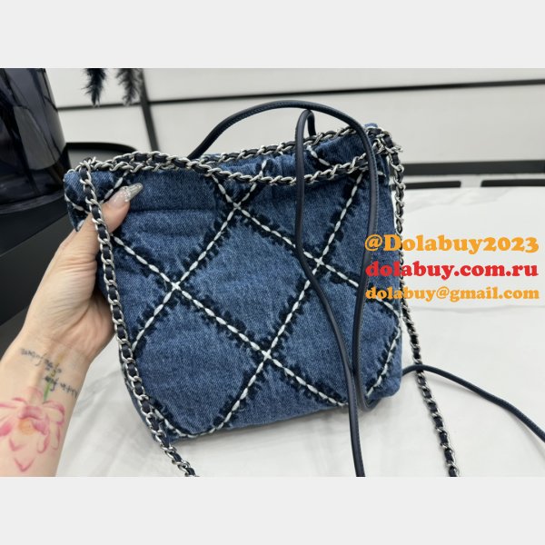 Top Quality CHANEL 22 denim bag AS3260