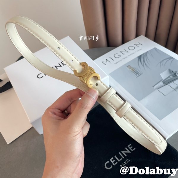 Designer 18mm Dupe Belt White Replica