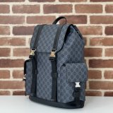 Gucci Men 792080 GG Designer Replicas Backpack In Black GG Supreme