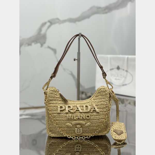 Wholesale Fashion Best Prada Hobo raffia handbag