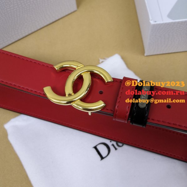 Best Replica CC Double C Belt Red 1153