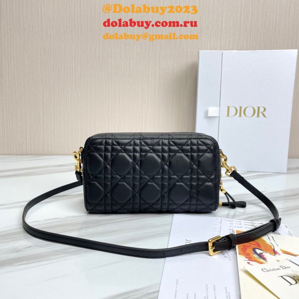 High Quality Dior Caro Bag Brown Supple Cannage Calfskin