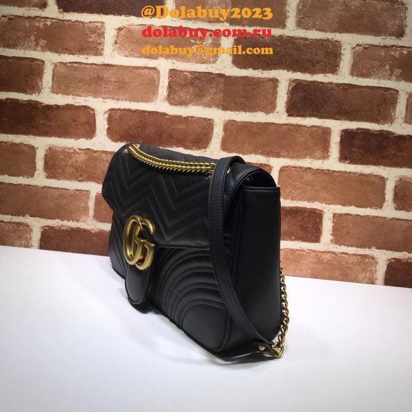 WHOLESALE GUCCI REPLICAS BEST 447633 LEATHER GG MARMONT